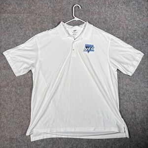 NEC Northeast Conference Polo Shirt Mens 2XL White Cool‎ & Dry Elite UltraClub